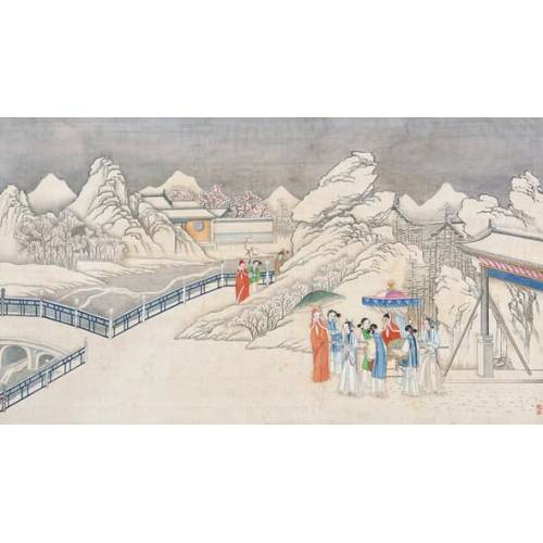 原大版描金冊 孫溫繪《紅樓夢》絹本圖冊第一盒（集）