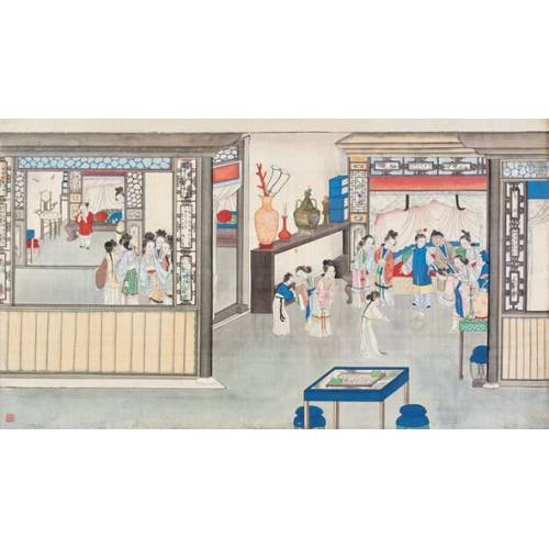 原大版描金冊 孫溫繪《紅樓夢》絹本圖冊第一盒（集）